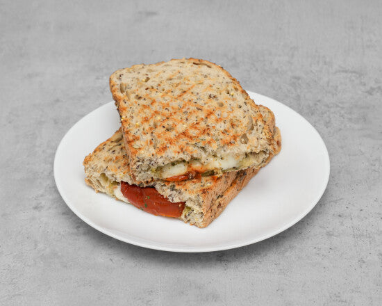 Halloumi, Pesto and Sun-Dried Tomato Sourdough Toastie